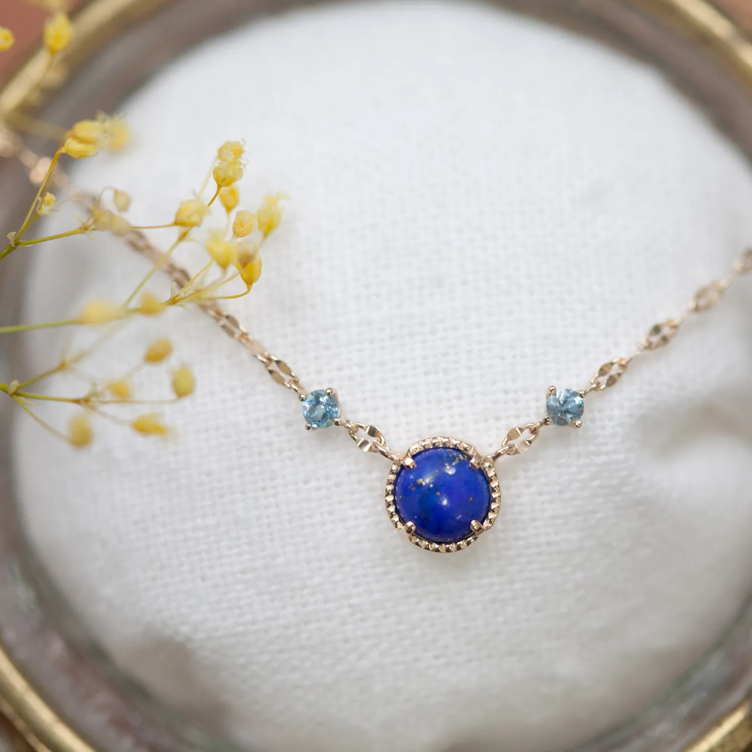 ラピスラズリとアクアマリンのブレスレット