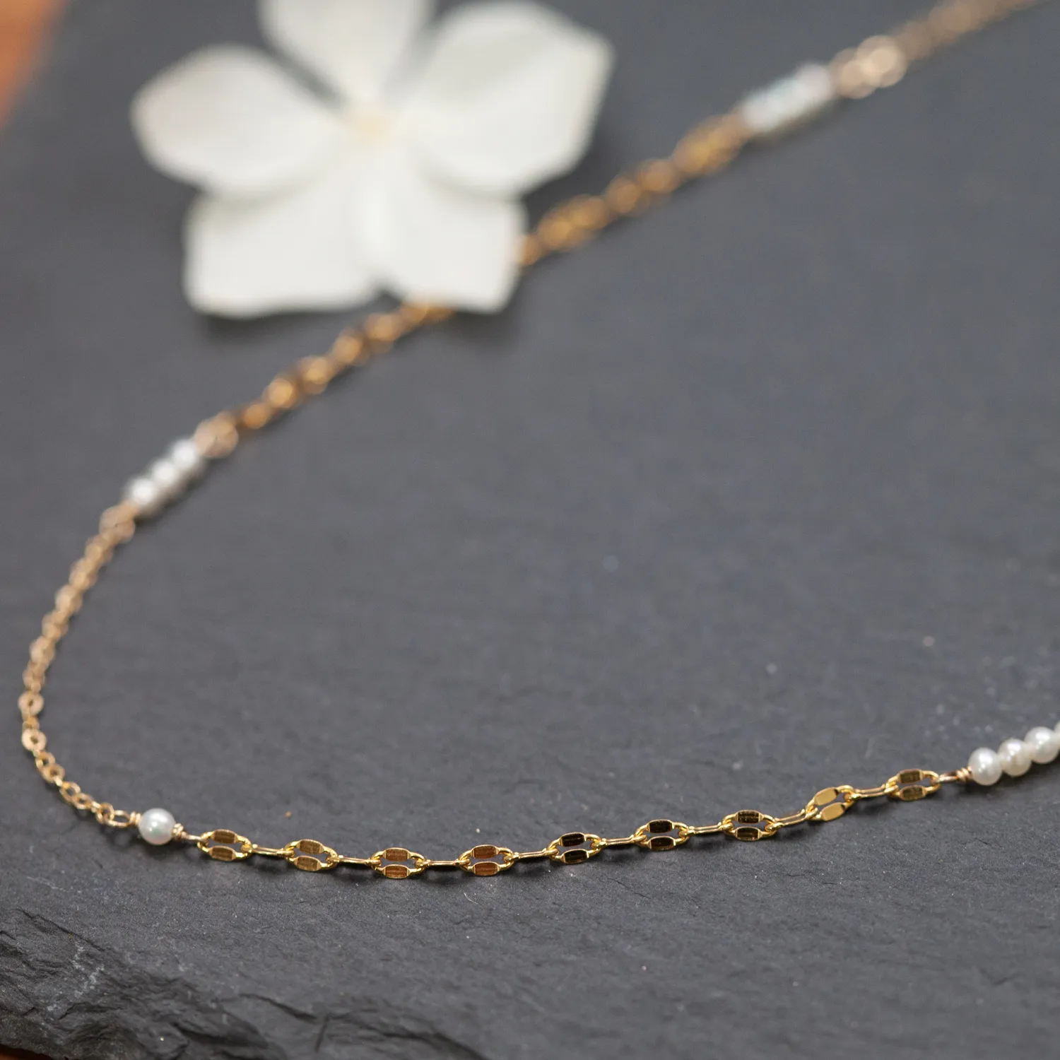 ミックスチェーンのネックレス